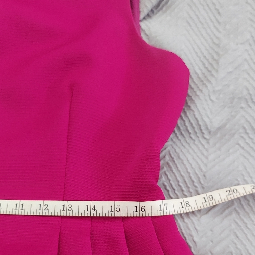 Tahari Fuchsia Sleeveless Dress - Picture 6 of 8